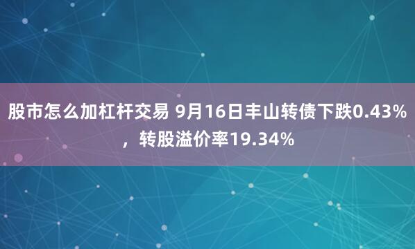 股市怎么加杠杆交易 9月16日丰山转债下跌0.43%，转股溢价率19.34%