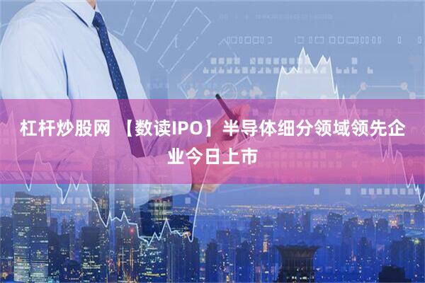 杠杆炒股网 【数读IPO】半导体细分领域领先企业今日上市